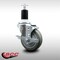 Service Caster 4'' SS Gray Poly Swivel 1-1/2'' Expanding Stem Caster with Brake SCC-SSEX20S414-PPUB-TLB-112 - alternate 2